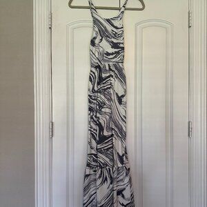 Tiered Sleeveless Halter Maxi Dress
